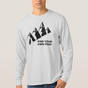 Find Your Own Peak– Inspirational Penguin Design T-Shirt