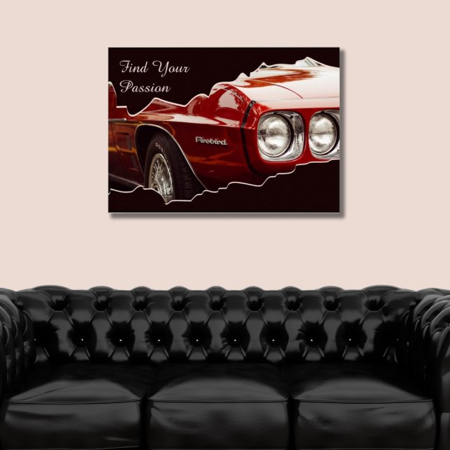 Find Your Passion Red Car Ripped Frame Photo Poster (Find Your Passion, Poster)