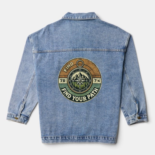 find your path denim jacket (Back)