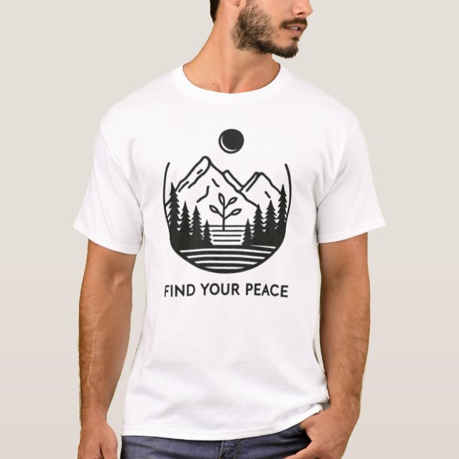 Find Your Peace" Motivational Tee for a Calm Mind (Front)