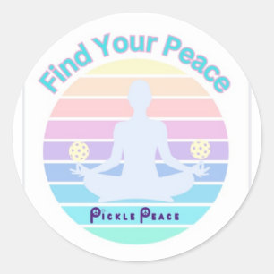 "Find Your Peace"Pickleball Stickers
