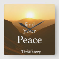 Find Your Peace" Serene Mountain Landscape Wall Cl