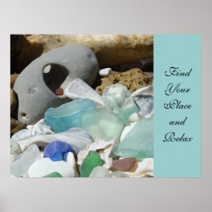 Find Your Place Relax Art Prints Seaglass Beach