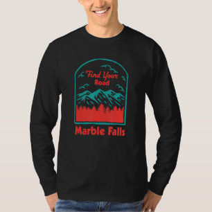 Find Your Road Camping Sayings Camper Quotes Marbl T-Shirt