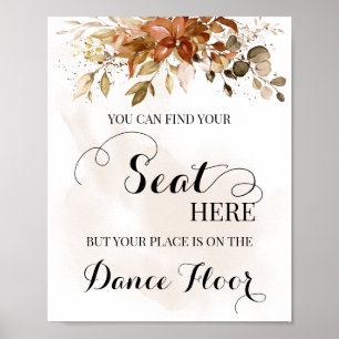Find your Seat Autumn Fall Wedding Sign