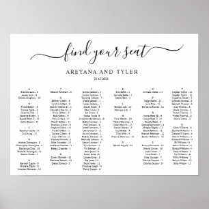 Find Your Seat Board Poster
