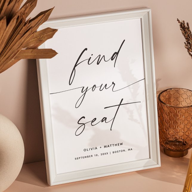 Find Your Seat Sign | Minimalist Wedding Seating (Creator Uploaded)