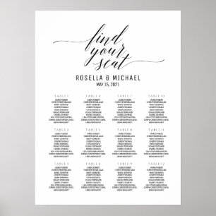 Find Your Seat - Wedding Table Seating Chart N.2