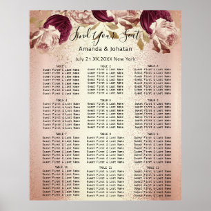 Find Your Seating Chart Wedding Event Rose 12