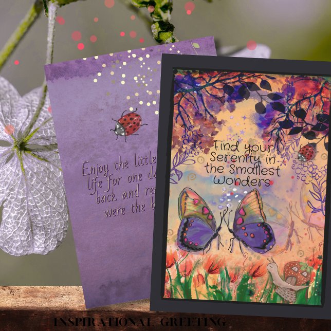 Find your Serenity Inspirational Card (Find your Serenity in the Smallest Wonders Card)