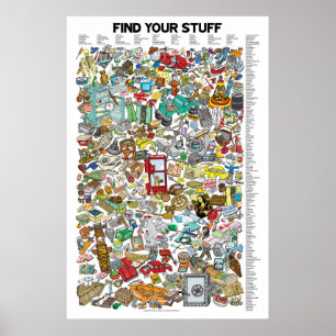FIND YOUR STUFF. Search for over 200 items! Poster