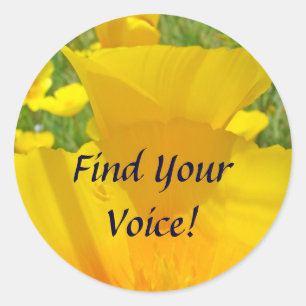 Find Your Voice! stickers Orange Poppies Nature
