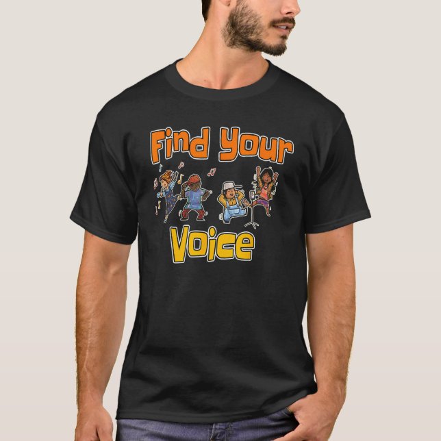 Find Your Voice Summer Reading Program 2023 Librar T-Shirt (Front)