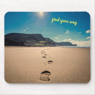 Find your way - footsteps mouse pad