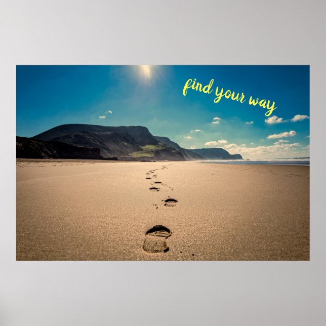 Find your way - footsteps poster (Front)