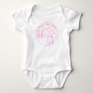 Find Your Way Mountains And Starry Night Baby Bodysuit
