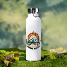Find Your Way Vintage Mountain Stainless Water Bot
