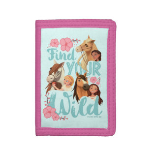 "Find Your Wild" Friends Floral Graphic Trifold Wallet