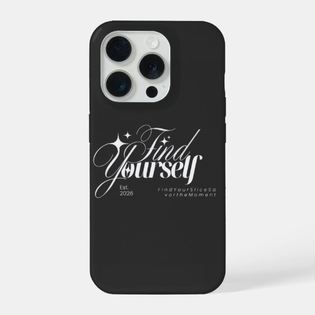 Find Yourself Aesthetic Typography iPhone Case (Back)