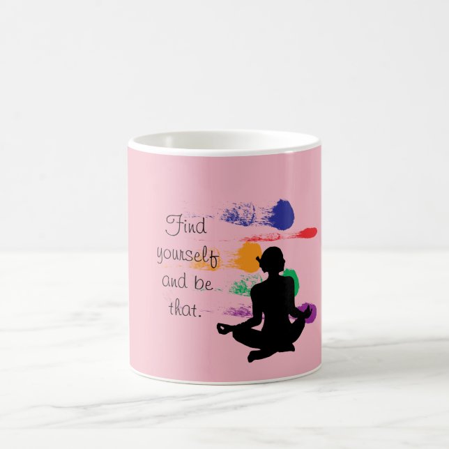 Find yourself -- yoga quote - mug (Center)