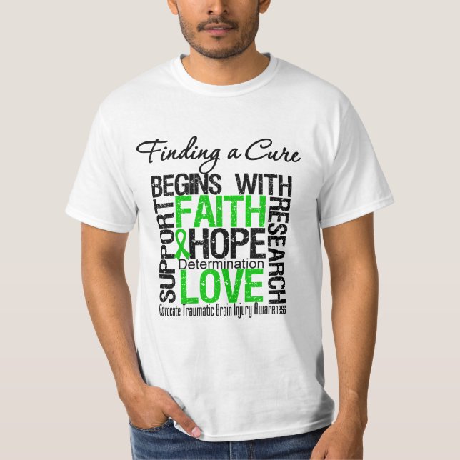 Finding a Cure Begins With Hope TBI T-Shirt (Front)