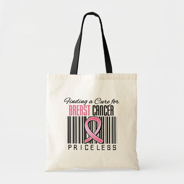 Finding a Cure For Breast Cancer PRICELESS Tote Bag (Front)