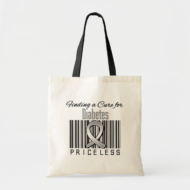 Finding a Cure For Diabetes PRICELESS Tote Bag (Front)