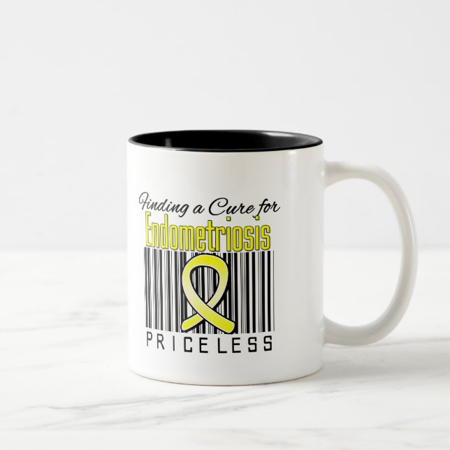 Finding a Cure For Endometriosis PRICELESS Two-Tone Coffee Mug (Right)