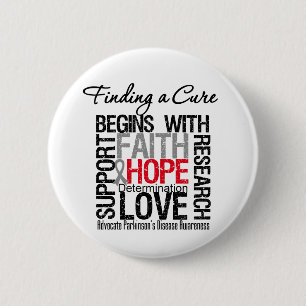 Finding a Cure For Parkinsons Disease 6 Cm Round Badge