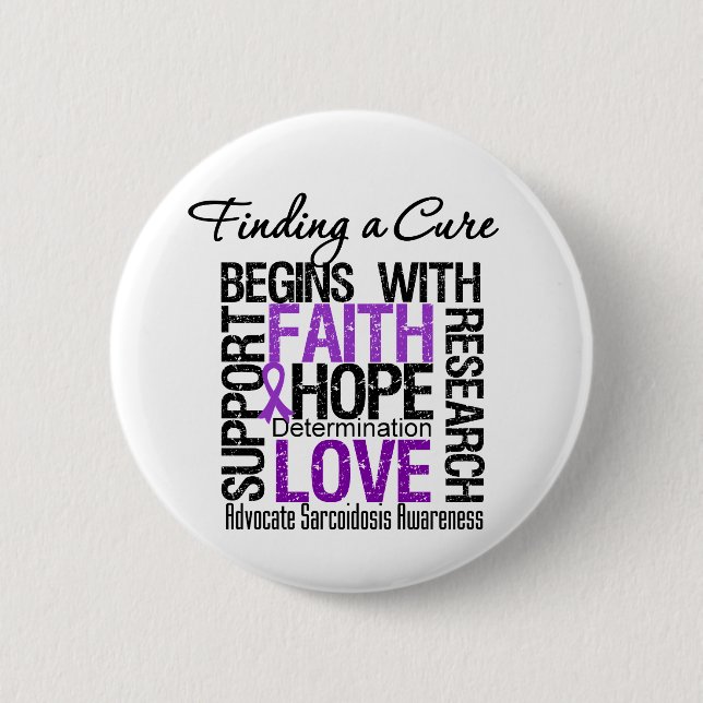 Finding a Cure For Sarcoidosis 6 Cm Round Badge (Front)