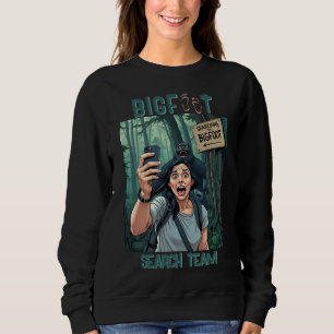 Finding Bigfoot Sasquatch Selfie Black Sweatshirt