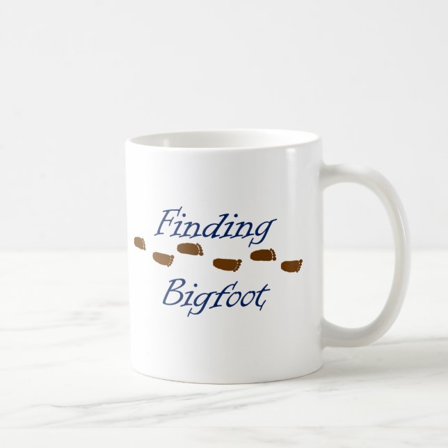 Finding Bigfoot with Footprints Coffee Mug (Right)