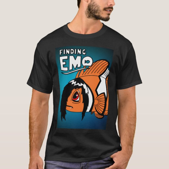 Finding Emo, Sad Clownfish T-Shirt (Front)
