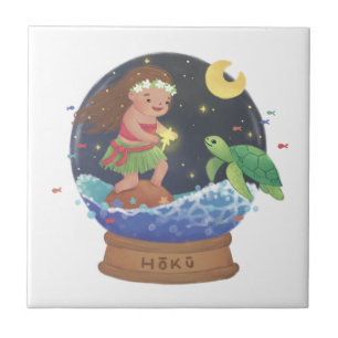 Finding Hoku: the Star Illustration Ceramic Tile