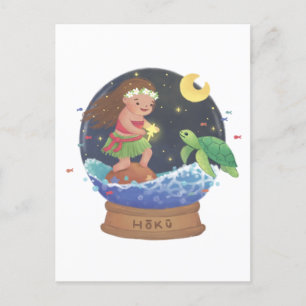 Finding Hoku: the Star Illustration Postcard