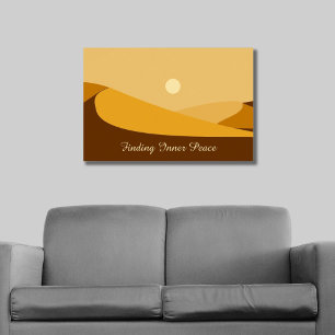 Finding Inner Peace, Desert Landscape Yellow Art  Poster