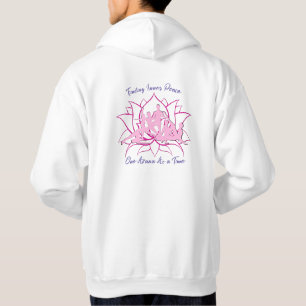 Finding Inner Peace One Asana At a Time Pink Lotus Hoodie