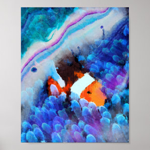 Finding Nemo - Underwater Abstract Art Poster