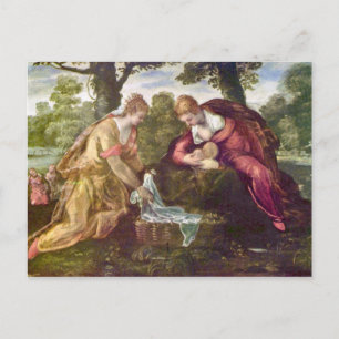 Finding of Moses by Tintoretto Postcard