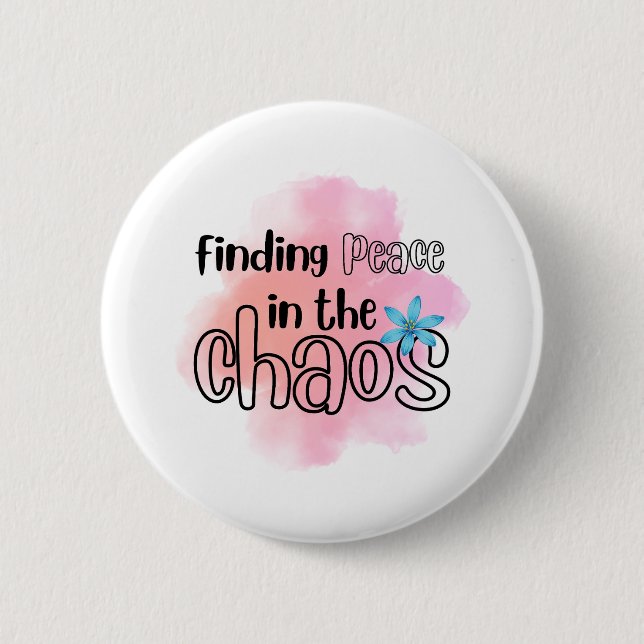 Finding Peace 6 Cm Round Badge (Front)