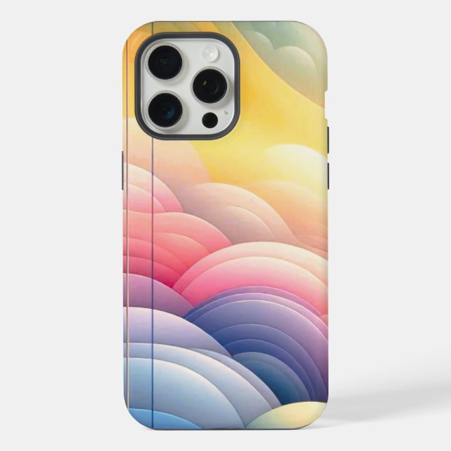 Finding Peace in the Puffy Dreamy Coluds iPhone Case (Back)
