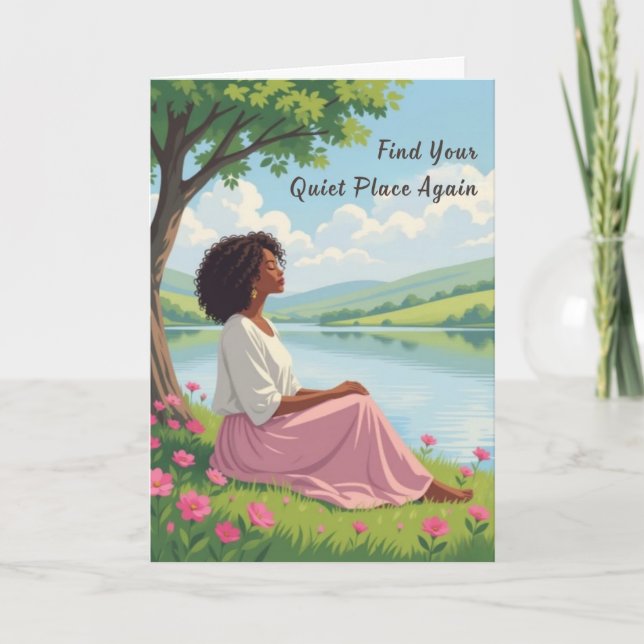 Finding Quiet Space Greeting Card (Front)