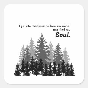 finding soul in mountains square sticker
