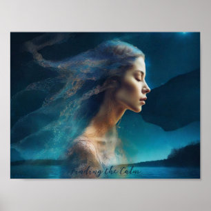 Finding the Calm AI Fantasy Digital Art Print