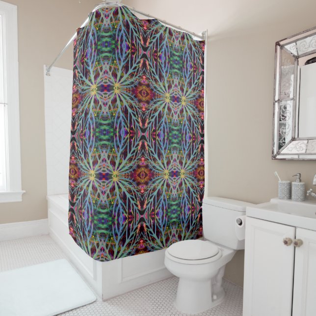 Finding the Colours Pattern Shower Curtain (In Situ)