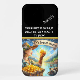 Finding treasures by the riverside at dusk iPhone 16 pro max case