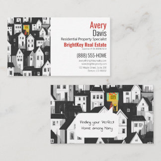 Finding Your Perfect Home Real Estate  Business Card