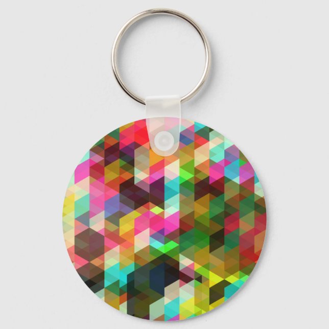 Fine Abstract Cool Cute Girly Retro Fashion Key Ring (Front)