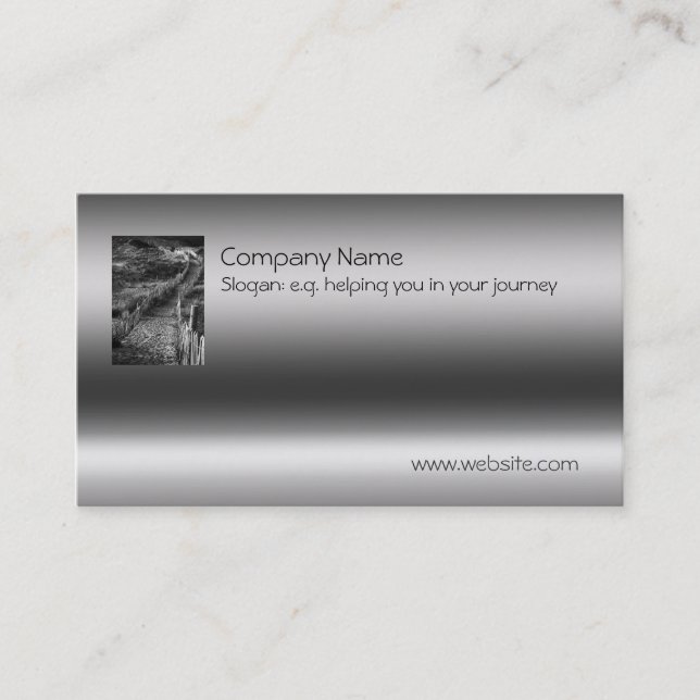 Fine Art - A Journey Made on metallic-effect Business Card (Front)