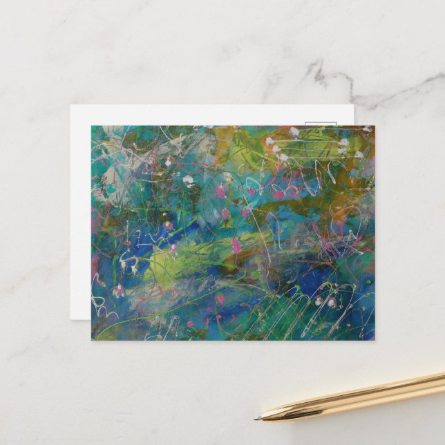 Fine Art Abstract Postcard (Front/Back In Situ)